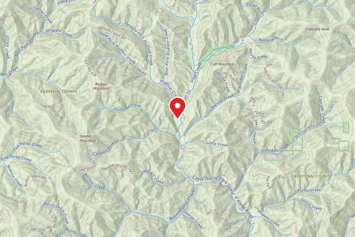 Idaho Panhandle Dispersed Campsite FIRE PREV. DISP. SITE #76A