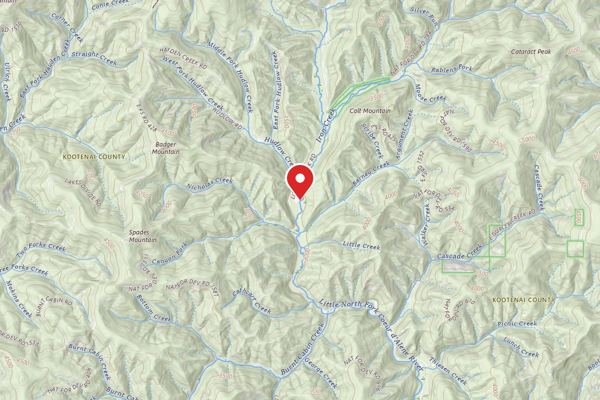 Idaho Panhandle Dispersed Campsite FIRE PREV. DISP. SITE #76B