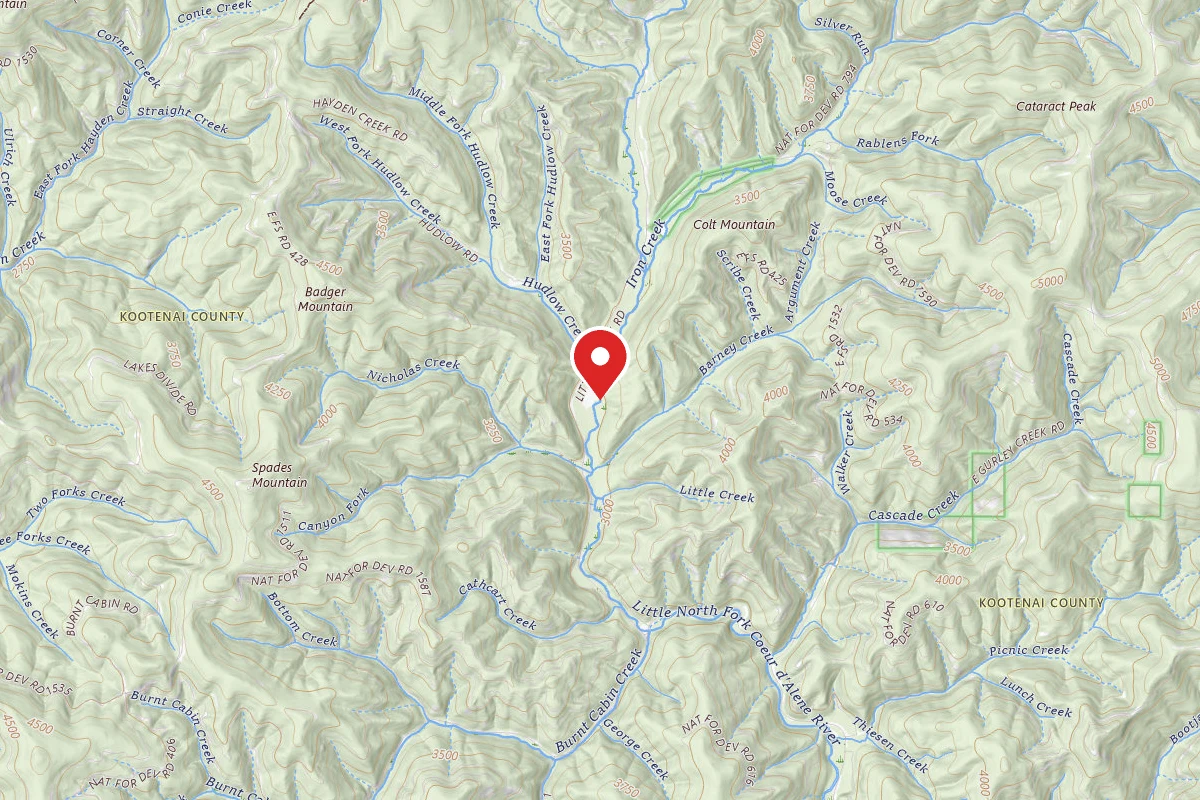 Idaho Panhandle Dispersed Campsite FIRE PREV. DISP. SITE #76D