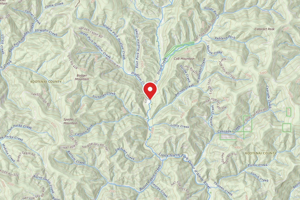 Idaho Panhandle Dispersed Campsite FIRE PREV. DISP. SITE #76E