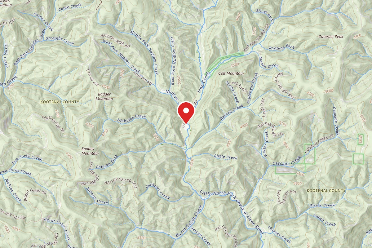 Idaho Panhandle Dispersed Campsite FIRE PREV. DISP. SITE #76F