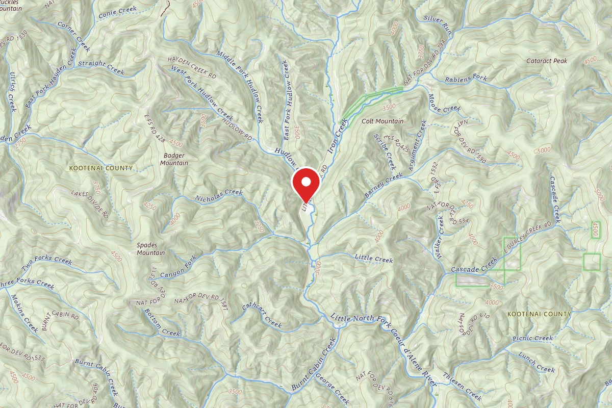 Idaho Panhandle Dispersed Campsite FIRE PREV. DISP. SITE #76G
