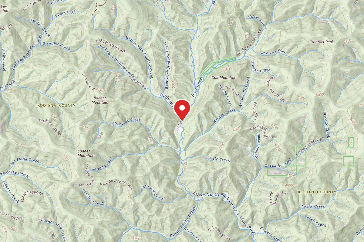 Idaho Panhandle Dispersed Campsite FIRE PREV. DISP. SITE #76I