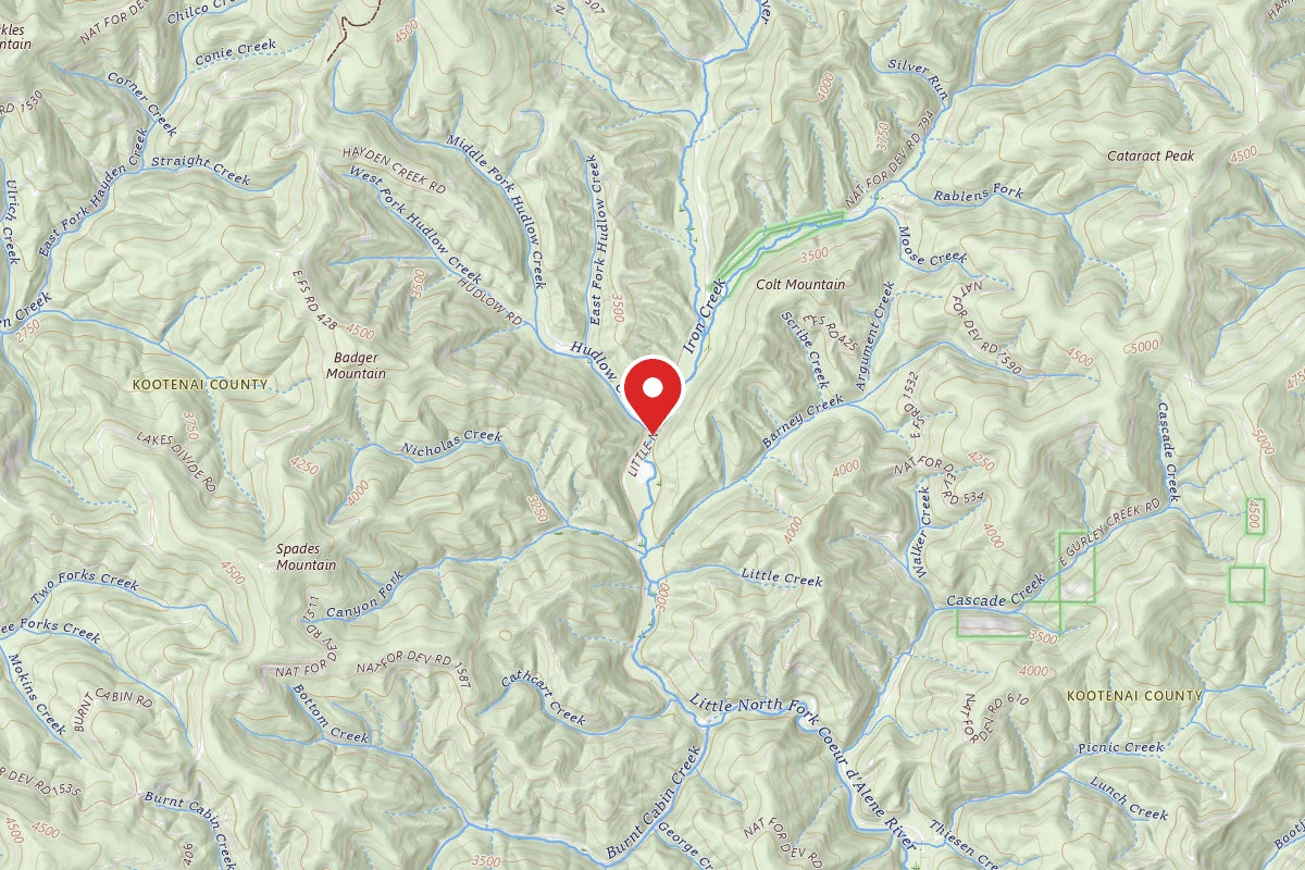 Idaho Panhandle Dispersed Campsite FIRE PREV. DISP. SITE #76J