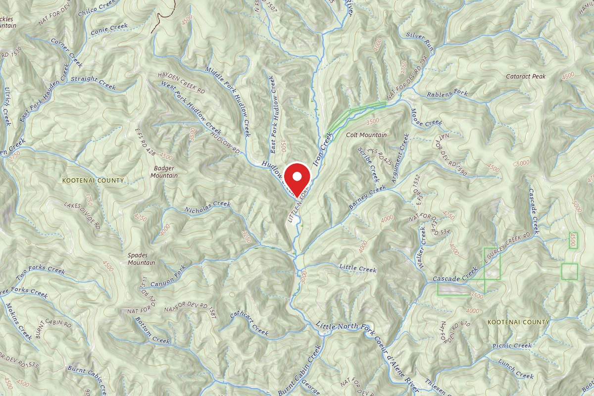 Idaho Panhandle Dispersed Campsite FIRE PREVENTION DISP. SITE #77