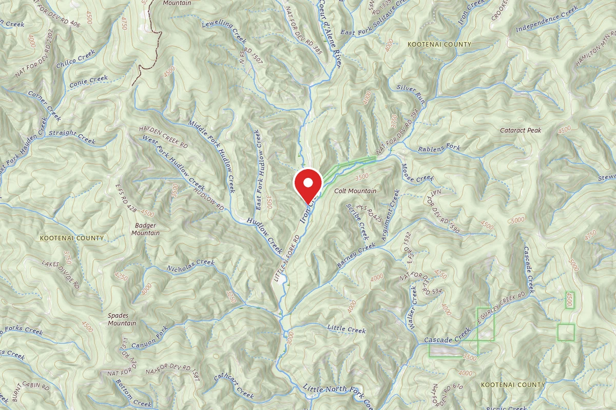 Idaho Panhandle Dispersed Campsite FIRE PREVENTION DISP. SITE #80