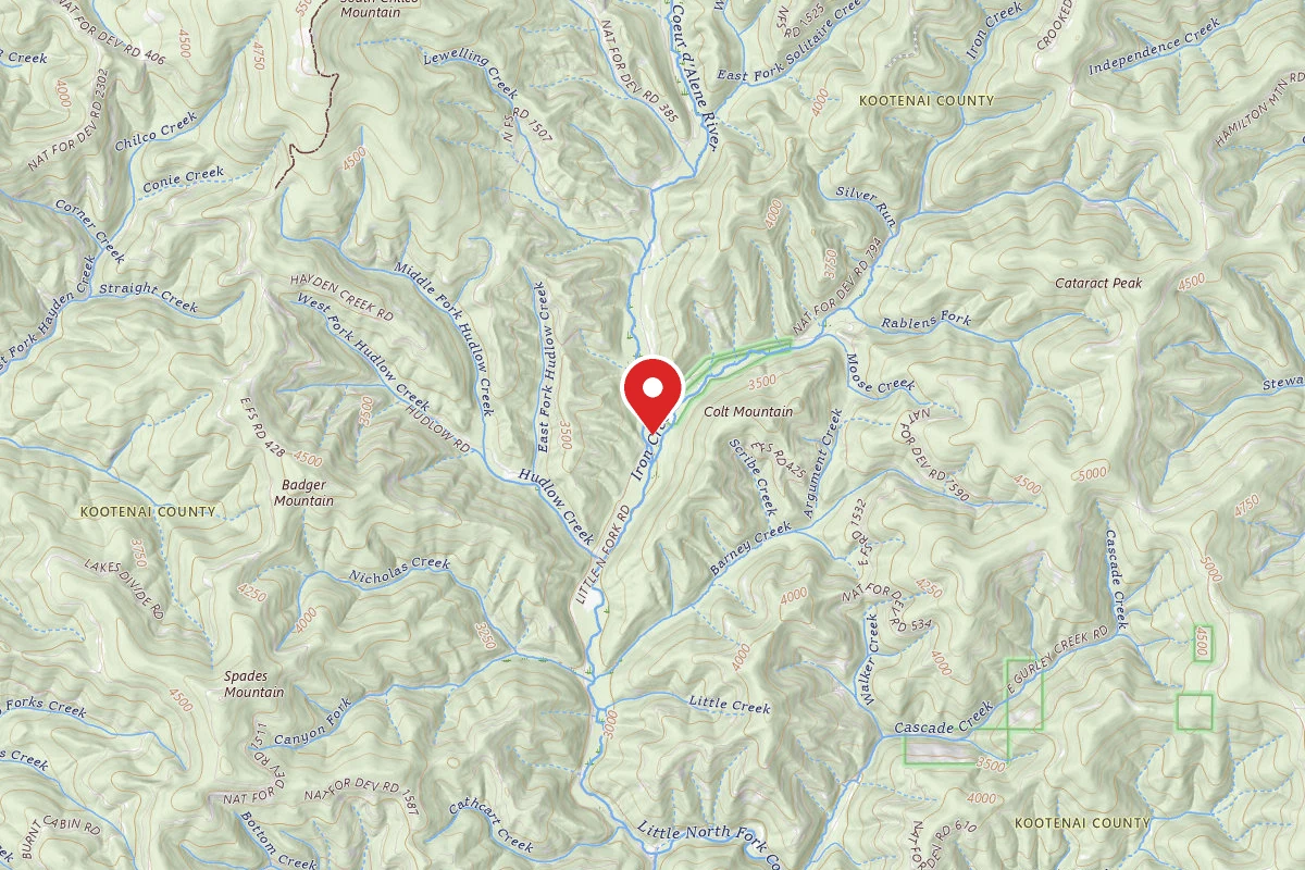 Idaho Panhandle Dispersed Campsite HORSEHAVEN 1A