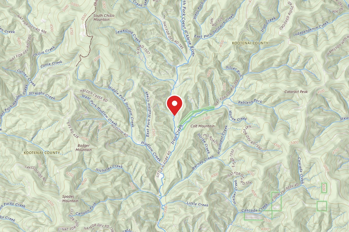 Idaho Panhandle Dispersed Campsite FIRE PREVENTION DISP. SITE #83