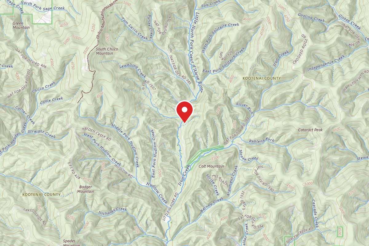 Idaho Panhandle Dispersed Campsite FIRE PREV. DISP. SITE #84A