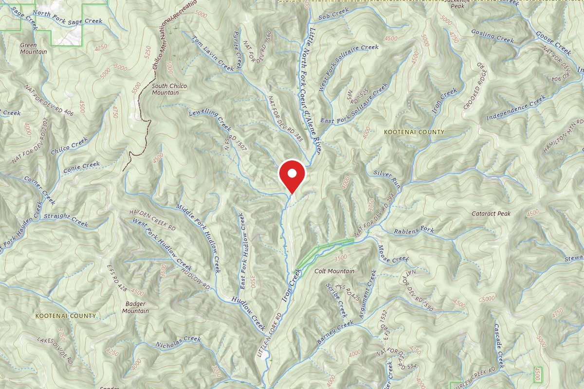 Idaho Panhandle Dispersed Campsite FIRE PREV. DISP. SITE #84B