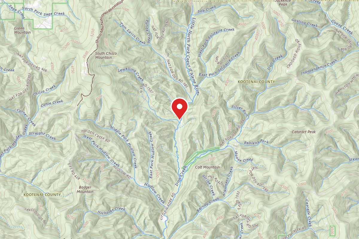 Idaho Panhandle Dispersed Campsite FIRE PREVENTION DISP. SITE #85