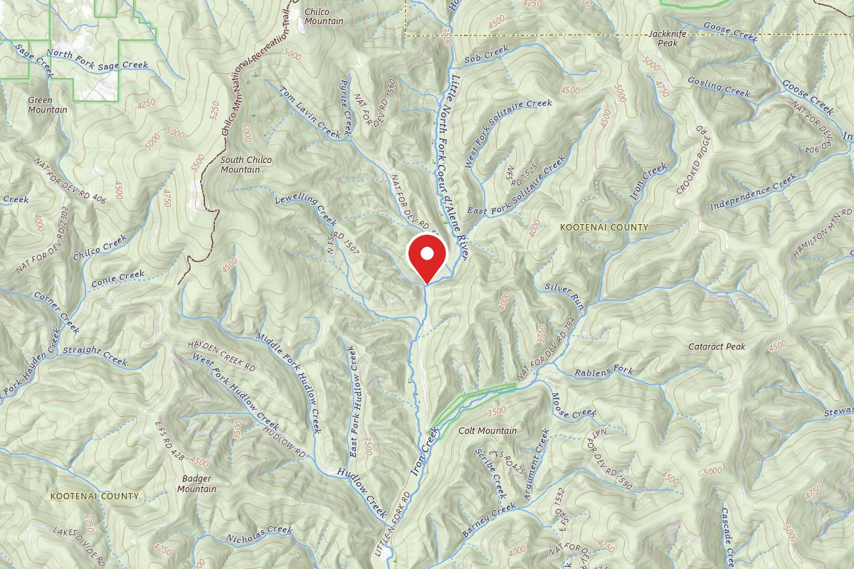 Idaho Panhandle Dispersed Campsite FIRE PREVENTION DISP. SITE #86