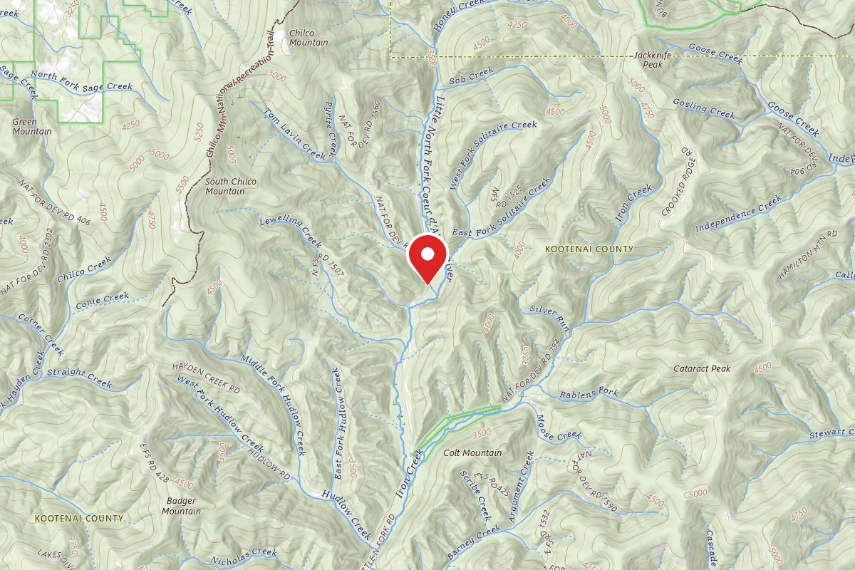 Idaho Panhandle Dispersed Campsite FIRE PREVENTION DISP. SITE #88