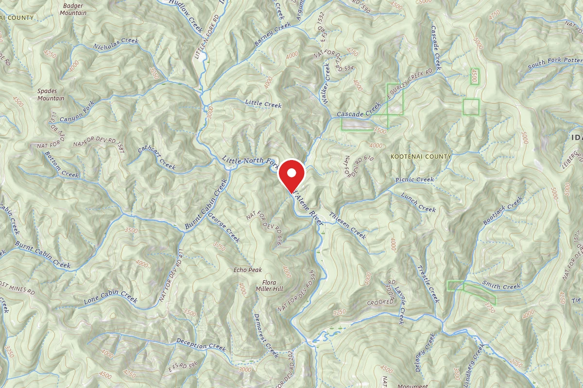 Idaho Panhandle Dispersed Campsite FIRE PREVENTION DISP. SITE #51