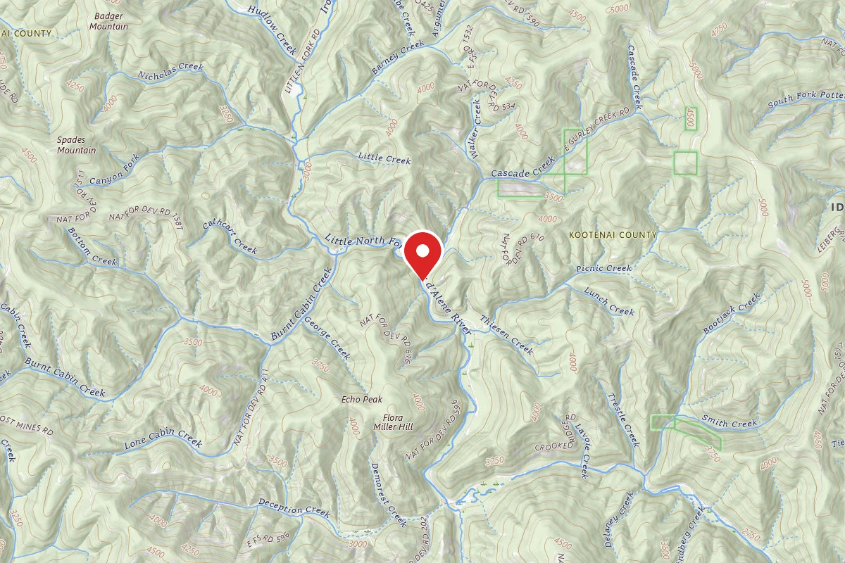 Idaho Panhandle Dispersed Campsite FIRE PREVENTION DISP. SITE #53