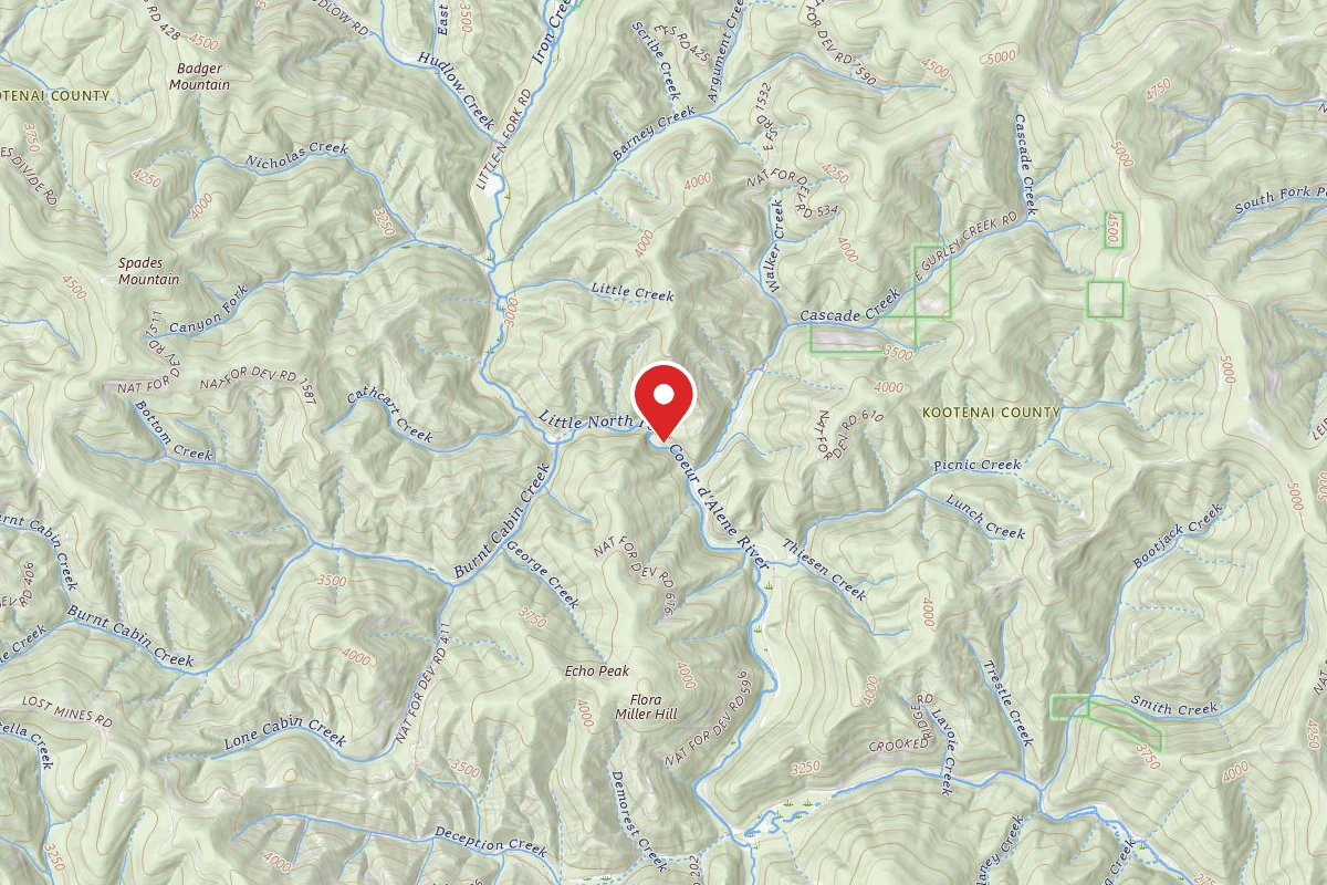 Idaho Panhandle Dispersed Campsite FIRE PREVENTION DISP. SITE #60