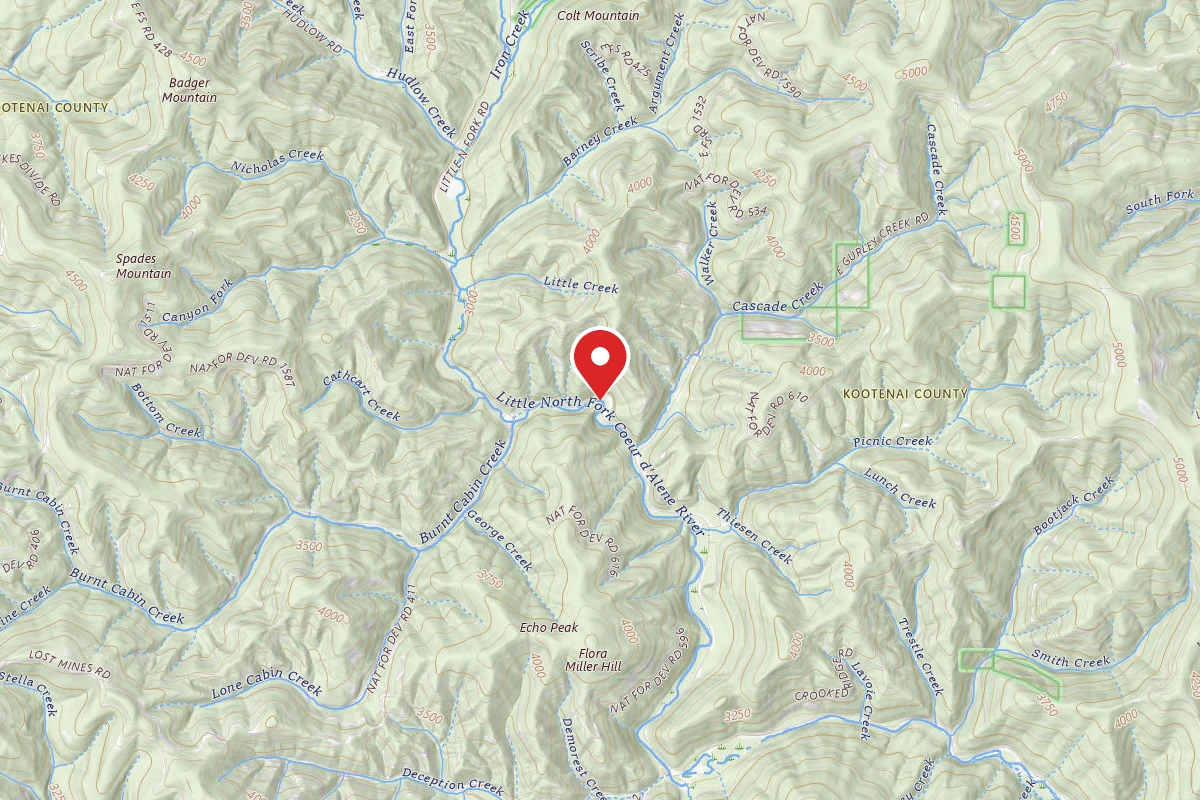 Idaho Panhandle Dispersed Campsite FIRE PREVENTION DISP. SITE #61