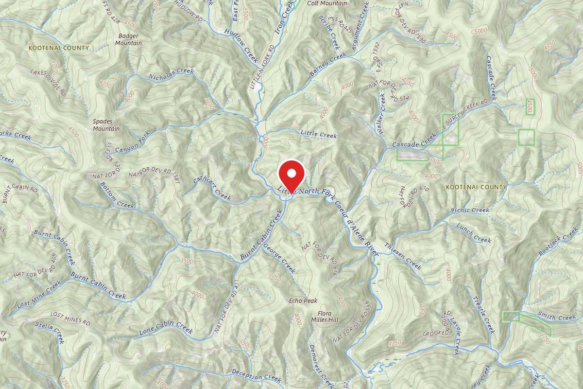 Idaho Panhandle Dispersed Campsite FIRE PREVENTION DISP. SITE #63