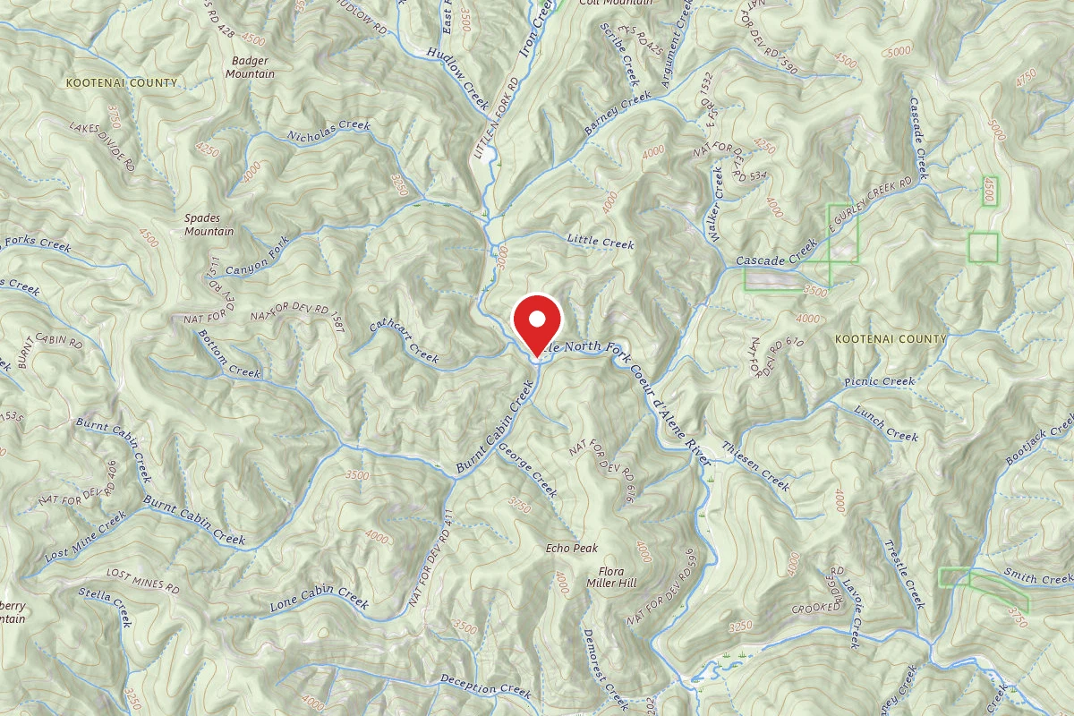 Idaho Panhandle Dispersed Campsite FIRE PREVENTION DISP. SITE #64