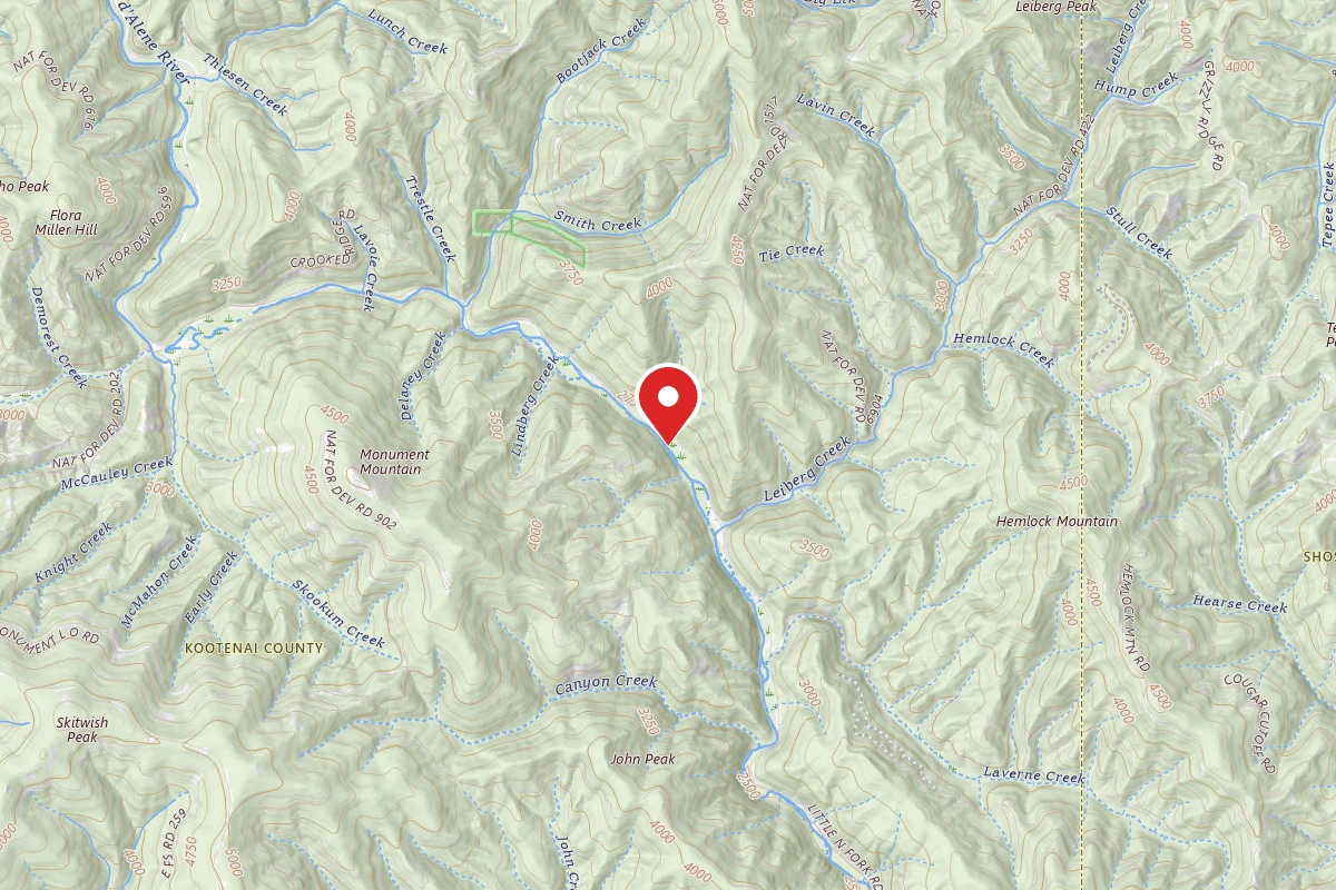 Idaho Panhandle Dispersed Campsite FIRE PREV. DISP. SITE #32A