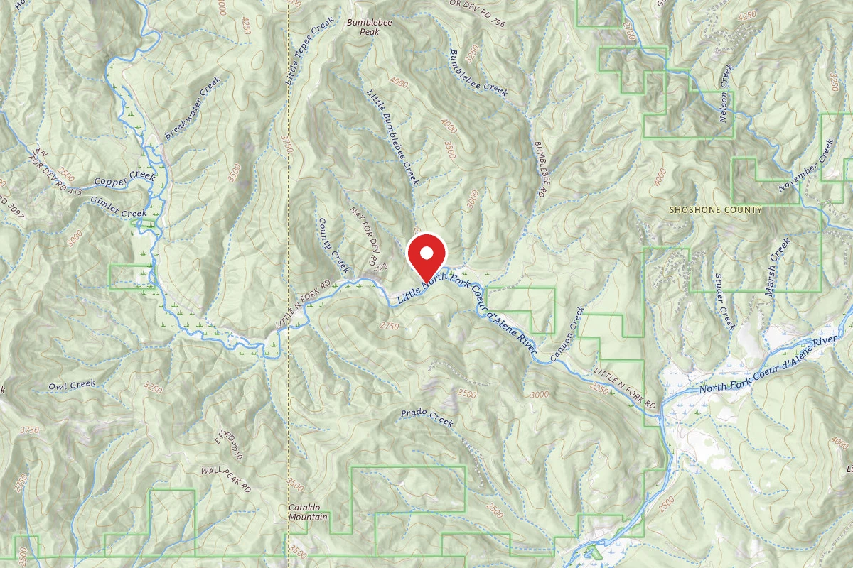 Idaho Panhandle Dispersed Campsite FIRE PREVENTION DISP. SITE #6