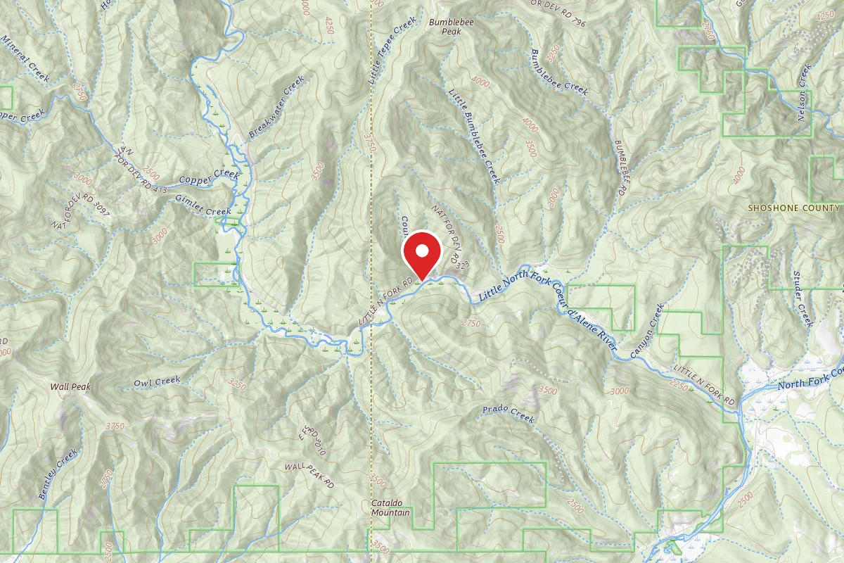 Idaho Panhandle Dispersed Campsite FIRE PREVENTION DISP. SITE #9