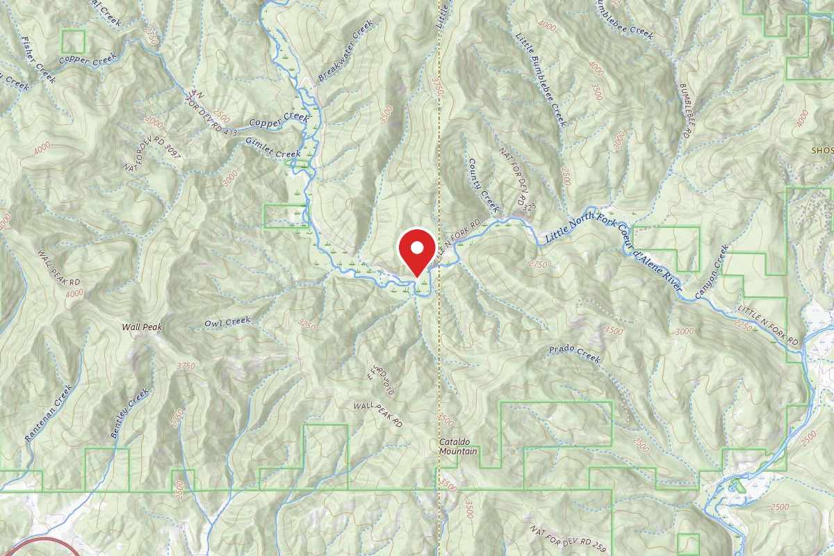 Idaho Panhandle Dispersed Campsite FIRE PREVENTION DISP. SITE #10