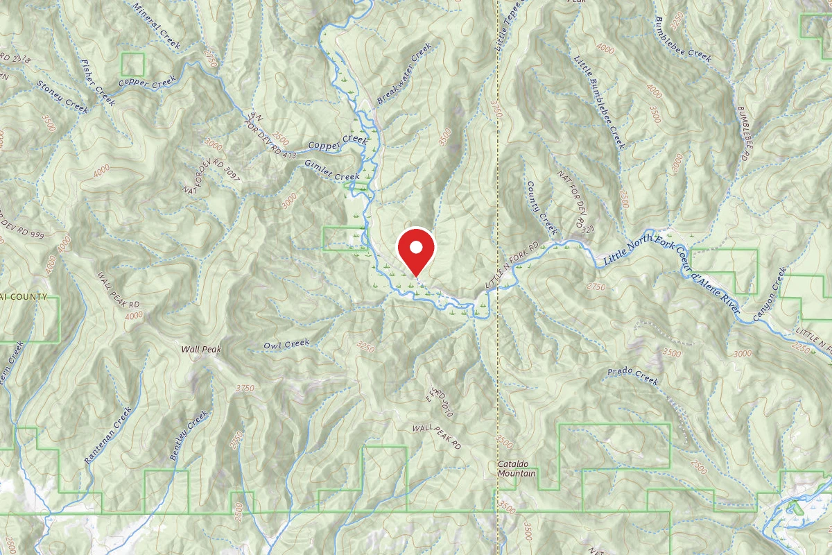 Idaho Panhandle Dispersed Campsite FIRE PREVENTION DISP. SITE #12