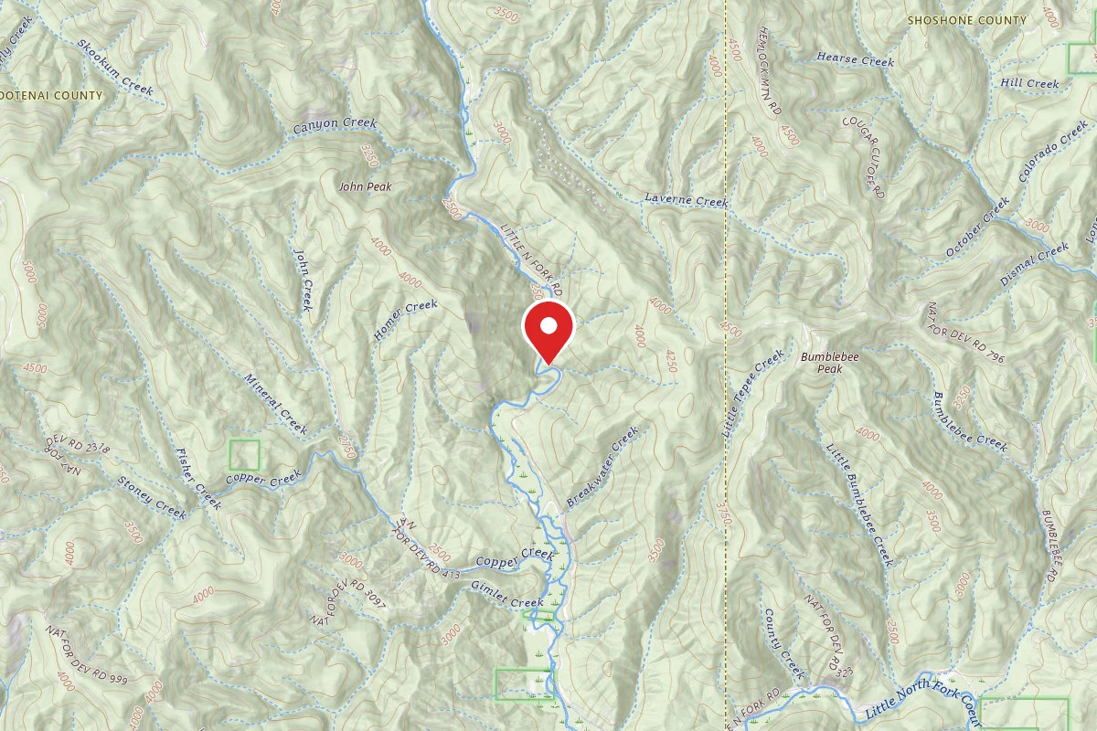 Idaho Panhandle Dispersed Campsite FIRE PREVENTION DISP. SITE #23