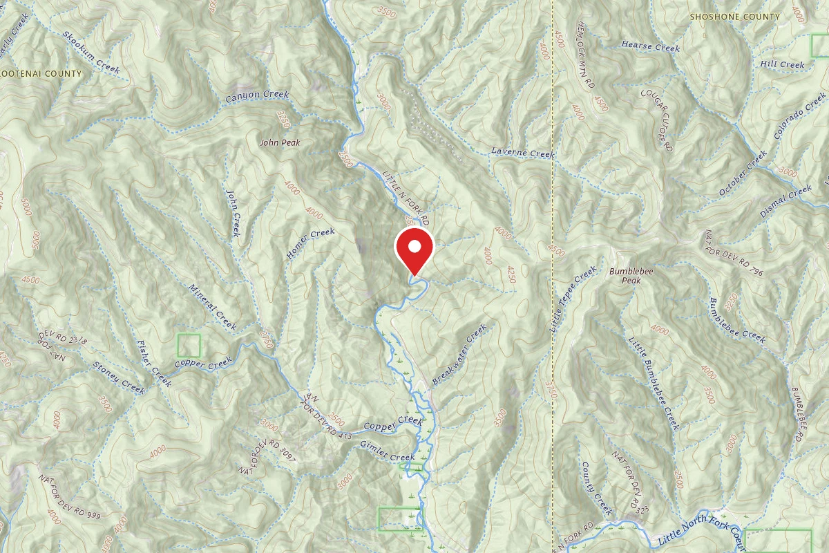 Idaho Panhandle Dispersed Campsite FIRE PREVENTION DISP. SITE #24