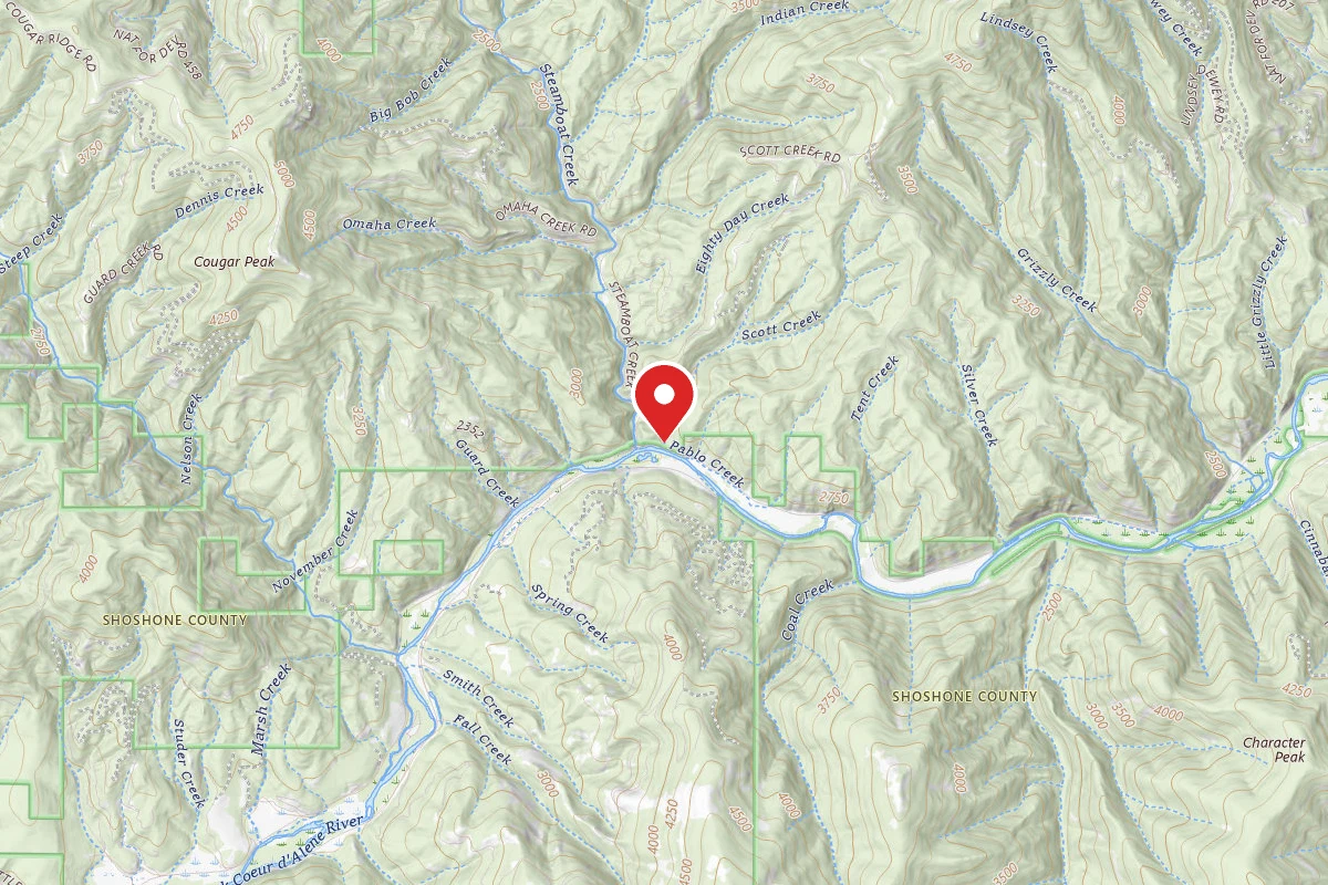 Idaho Panhandle Dispersed Campsite FIRE PREV. DISP. SITE #111