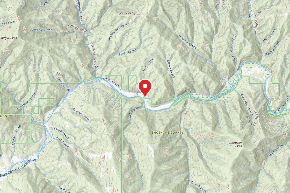 Idaho Panhandle Dispersed Campsite FIRE PREV. DISP. SITE #112A