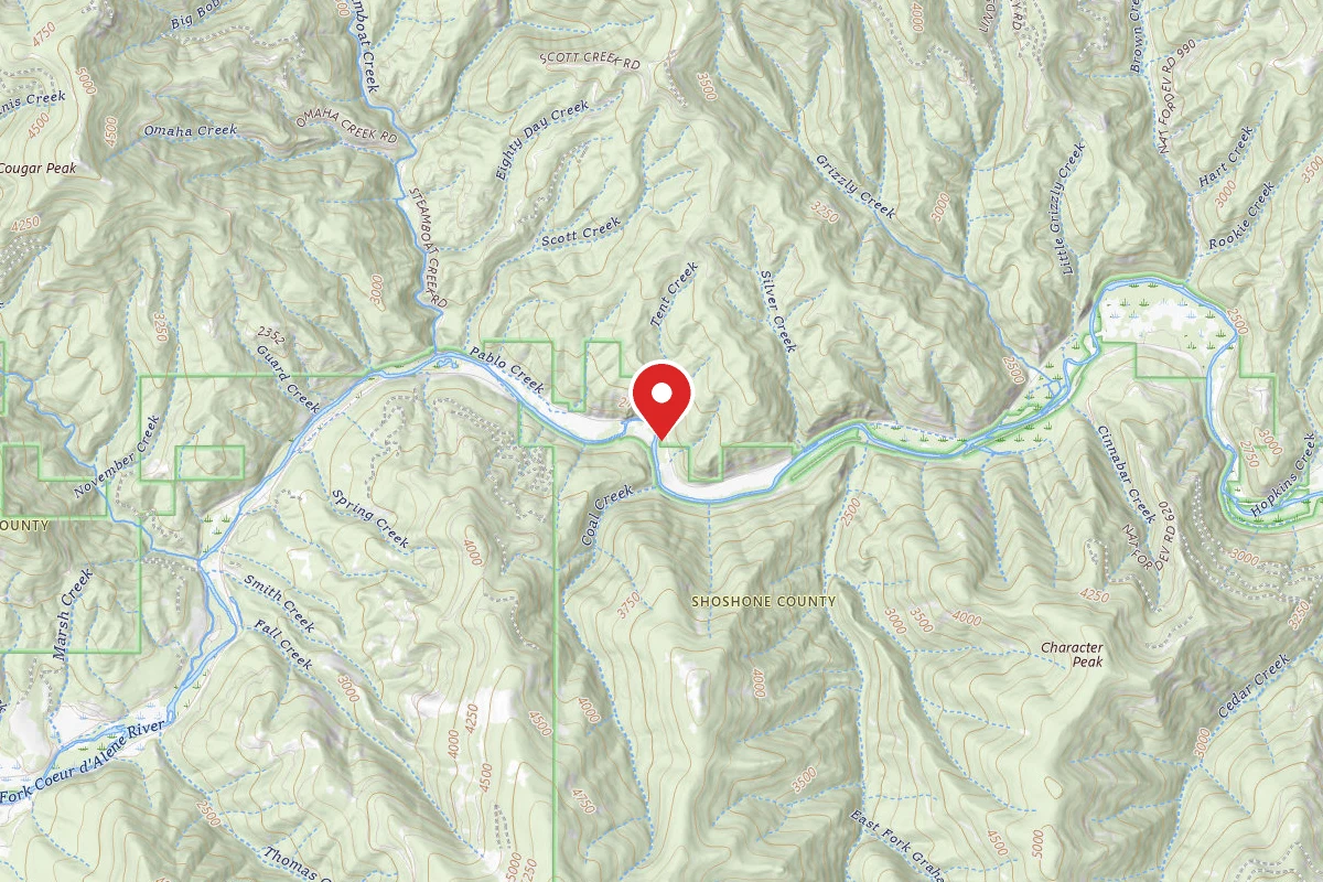 Idaho Panhandle Dispersed Campsite FIRE PREV. DISP. SITE #112B