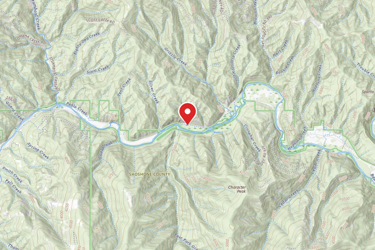 Idaho Panhandle Dispersed Campsite FIRE PREV. DISP. SITE #113