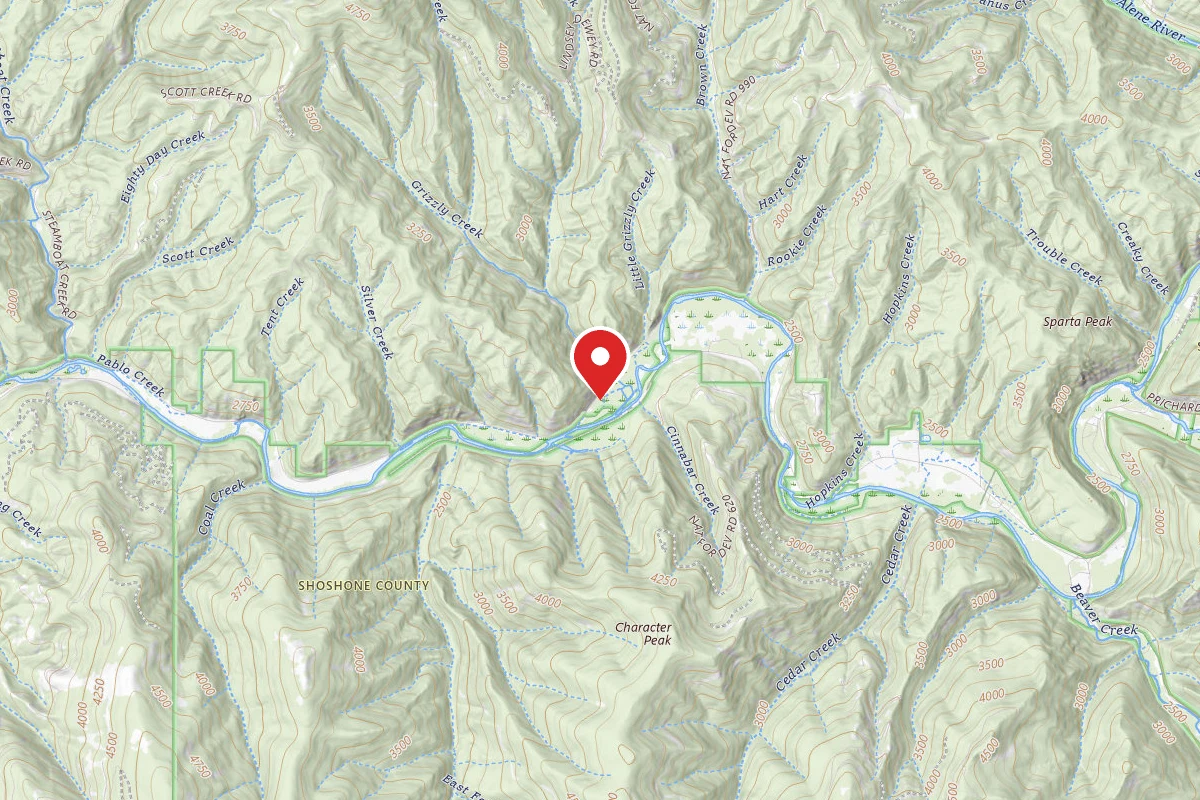 Idaho Panhandle Dispersed Campsite FIRE PREV. DISP. SITE #115