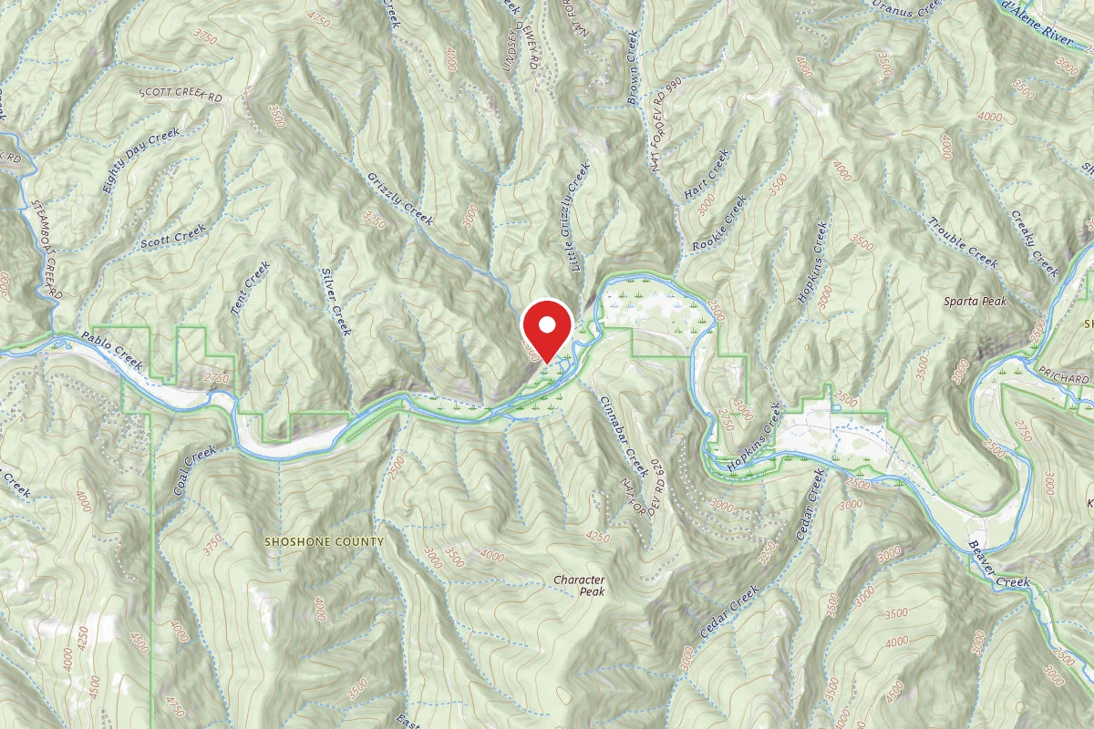 Idaho Panhandle Dispersed Campsite FIRE PREV. DISP. SITE #117A