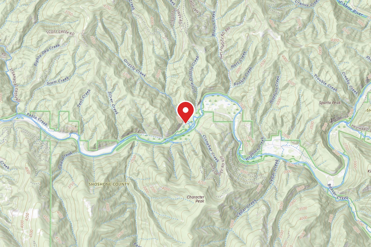 Idaho Panhandle Dispersed Campsite FIRE PREV. DISP. SITE #117C