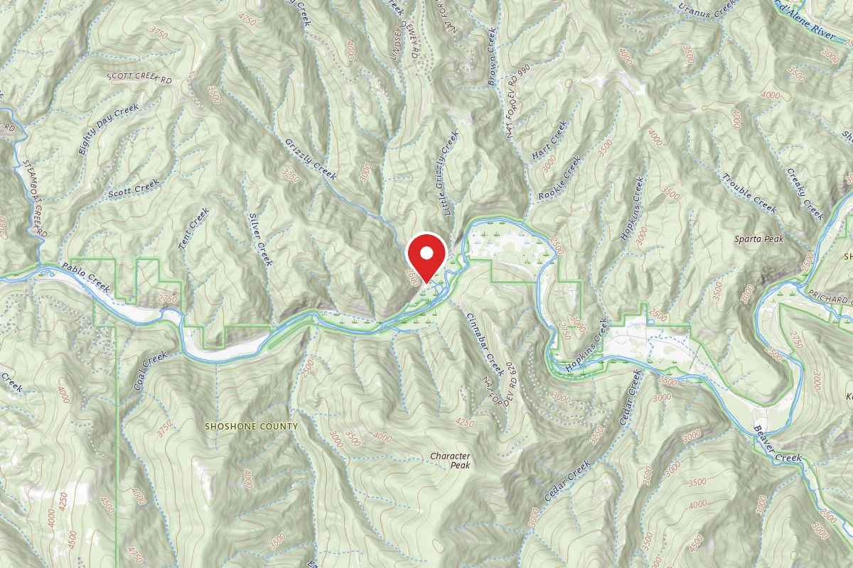 Idaho Panhandle Dispersed Campsite FIRE PREV. DISP. SITE #117D