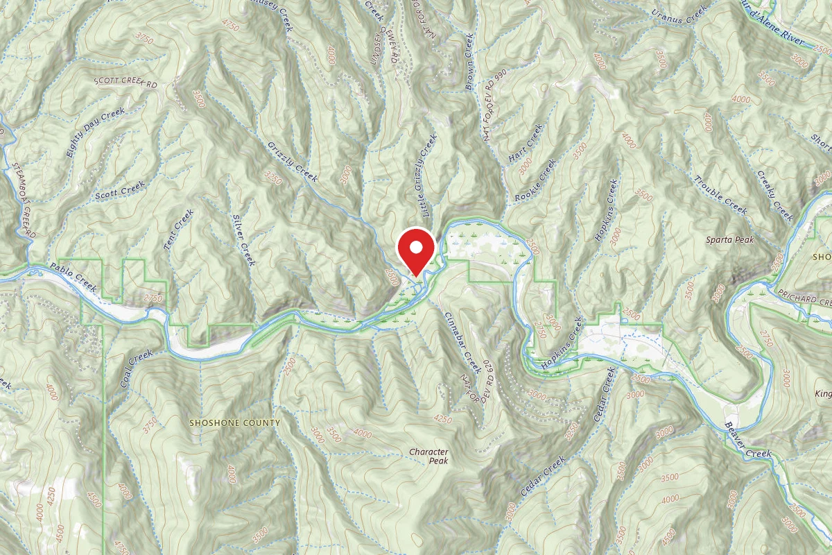 Idaho Panhandle Dispersed Campsite FIRE PREV. DISP. SITE #118A