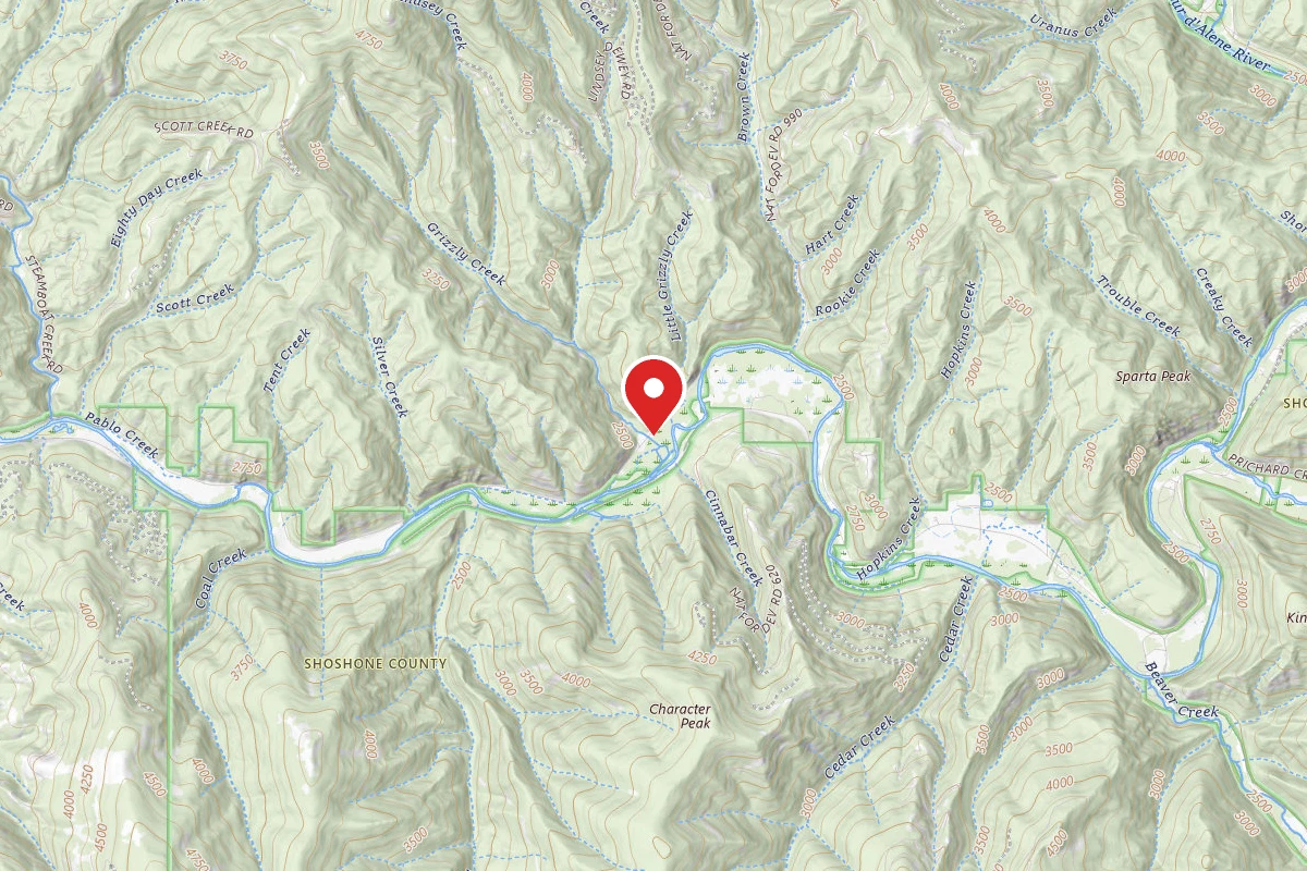Idaho Panhandle Dispersed Campsite FIRE PREV. DISP. SITE #118B