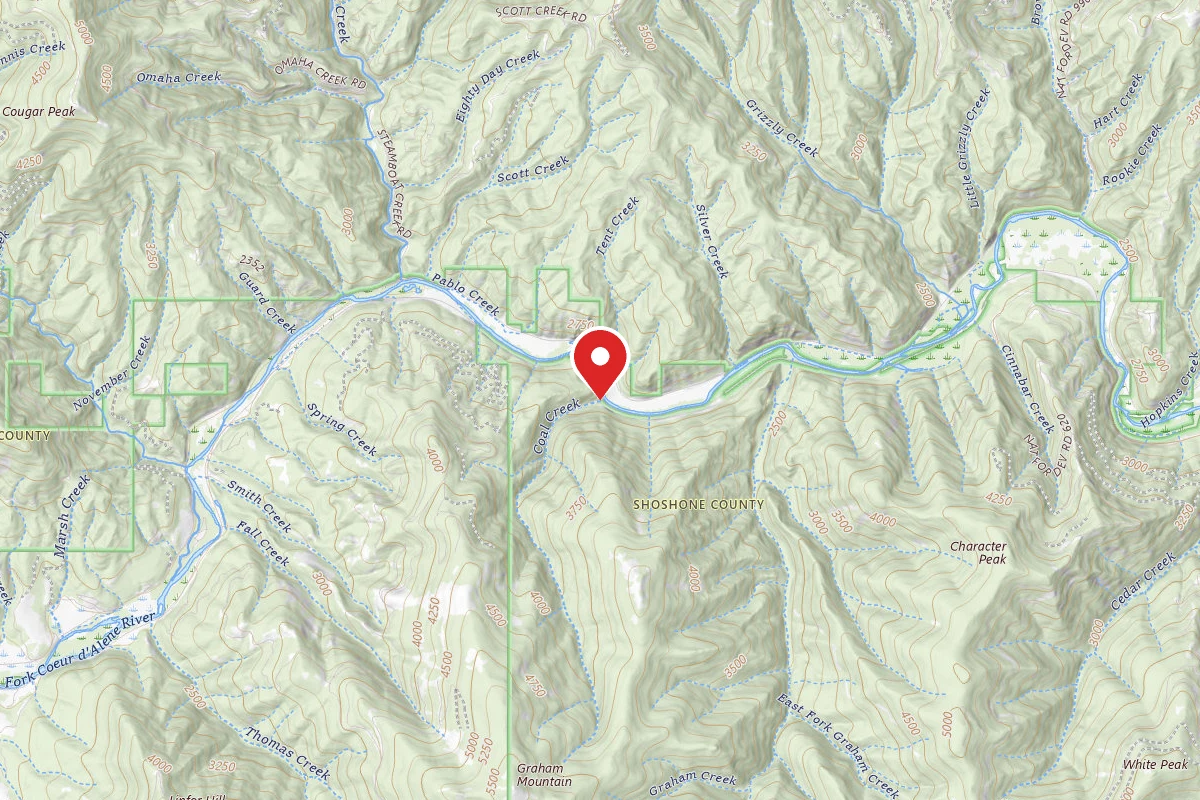 Idaho Panhandle Dispersed Campsite COAL CREEK #2