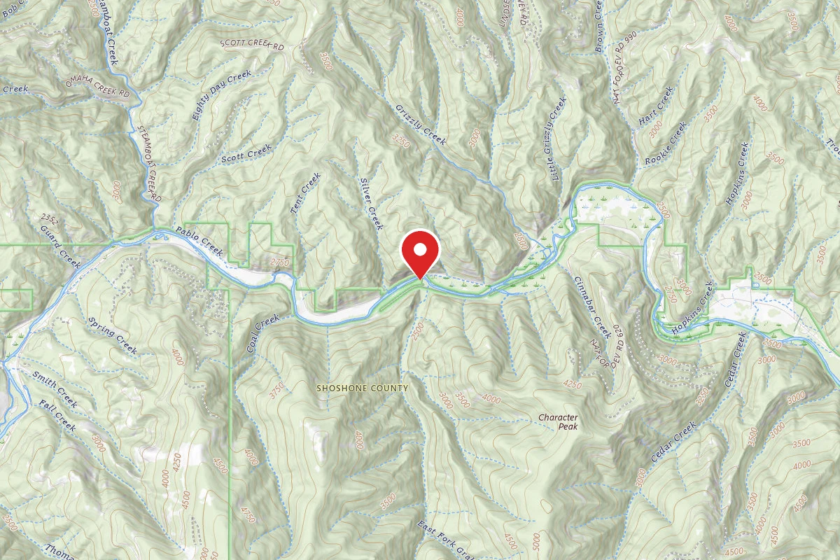 Idaho Panhandle Dispersed Campsite GRAHAM CREEK #16