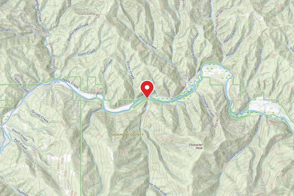 Idaho Panhandle Dispersed Campsite GRAHAM CREEK #17