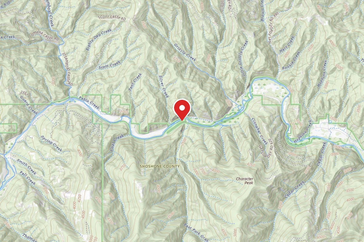 Idaho Panhandle Dispersed Campsite GRAHAM CREEK #19