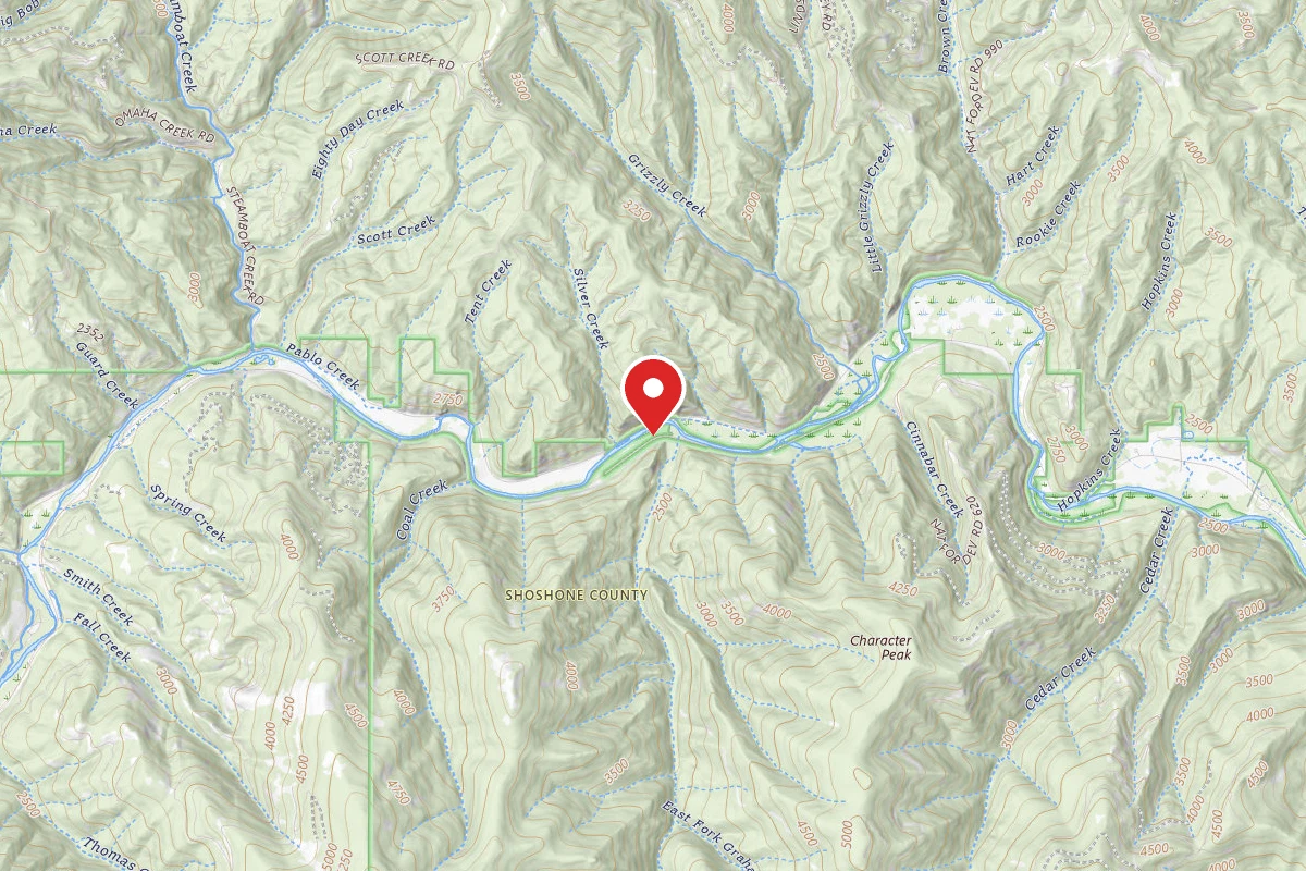 Idaho Panhandle Dispersed Campsite GRAHAM CREEK #20