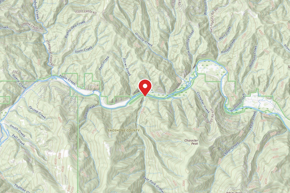 Idaho Panhandle Dispersed Campsite GRAHAM CREEK TRAILHEAD SIDE #3