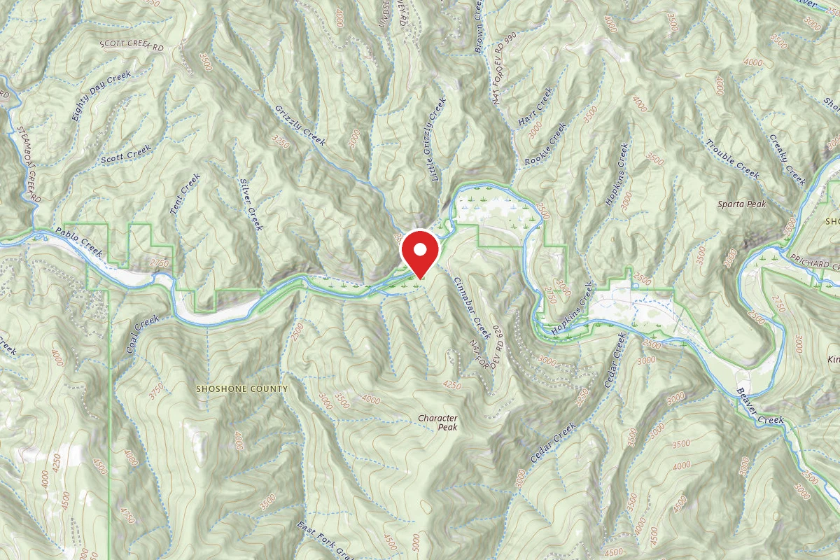 Idaho Panhandle Dispersed Campsite FIRE PREV. DISP. SITE #128