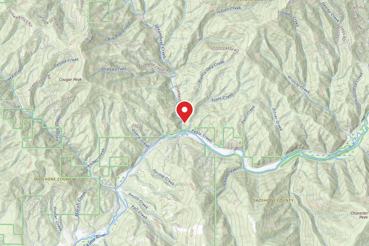 Idaho Panhandle Dispersed Campsite FIRE PREV. DISP. SITE #100