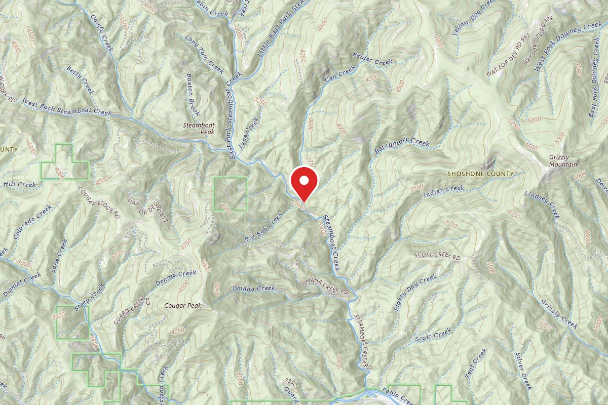 Idaho Panhandle Dispersed Campsite FIRE PREV. DISP. SITE #103
