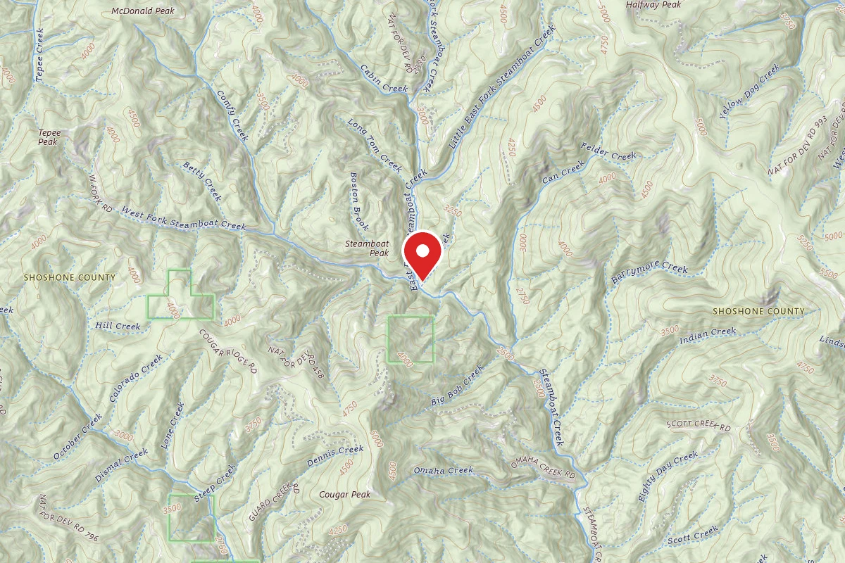 Idaho Panhandle Dispersed Campsite FIRE PREV. DISP. SITE #106A